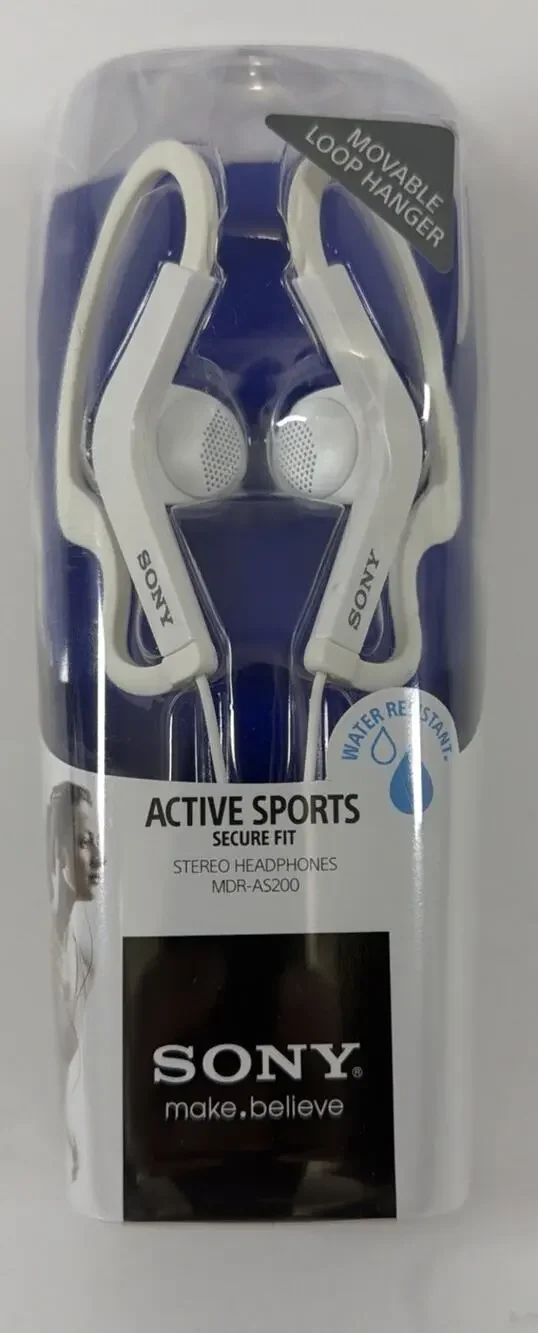 Brand New Sony MDRAS200 Active Sports Headphones White MDR-AS200/WQ(U)
